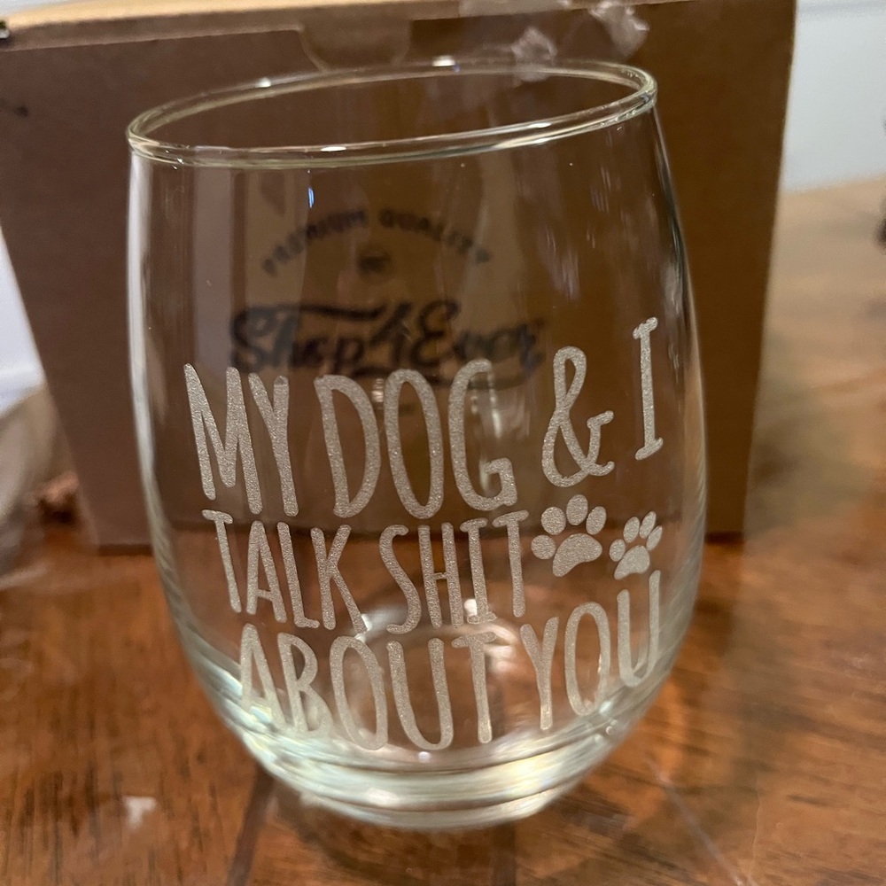 Funny Dog Lover Wine Glass